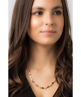 Gift Packaged 'Hingis' 18ct Rose Gold Plated 925 Silver & Cubic Zirconia Necklace