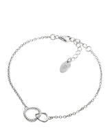 Gift Packaged 'Zeller' Rhodium Plated 925 Silver Linked Circle Bracelet