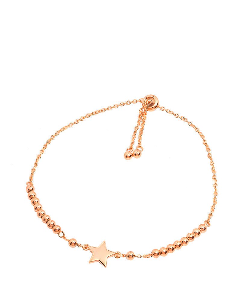 Gift Packaged 'Fahri' 18ct Rose Gold Plated 925 Silver Star Bracelet