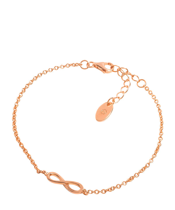 Gift Packaged 'Maderno' 18ct Rose Gold Plated 925 Silver Infinity Bracelet