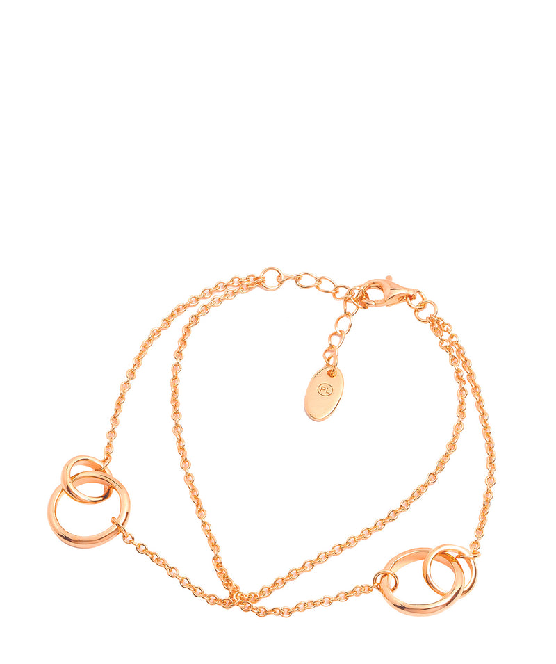 Gift Packaged 'Sieger' 18ct Rose Gold Plated 925 Silver Dual Bracelet