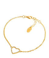 Gift Packaged 'Gardi' 18ct Yellow Gold Plated 925 Silver Heart Bracelet