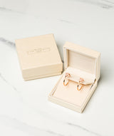 Gift Packaged 'Cygnus' 18ct Rose Gold Plated 925 Silver & Cubic Zirconia Hoop Earrings