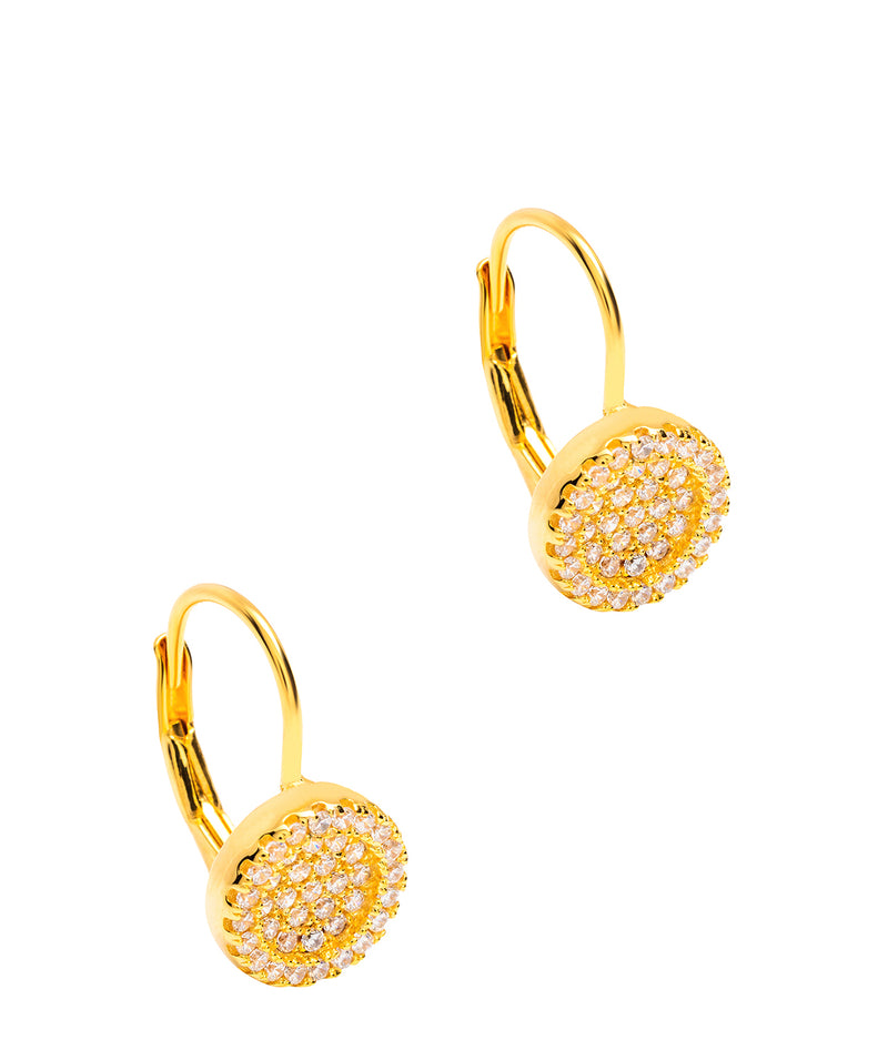 Gift Packaged 'Capella' 18ct Yellow Gold Plated 925 Silver & Cubic Zirconia Drop Earrings