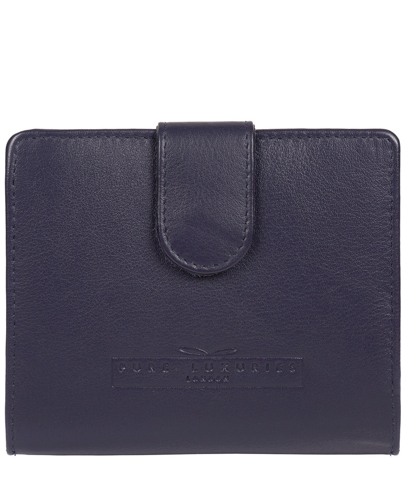 'Tori' Navy Handcrafted Leather RFID Purse image 1