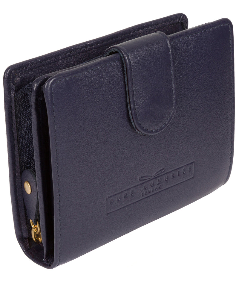 'Tori' Navy Handcrafted Leather RFID Purse image 3