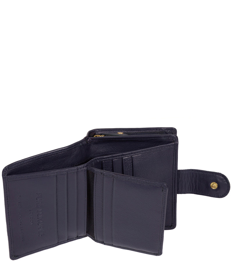 'Tori' Navy Handcrafted Leather RFID Purse image 4
