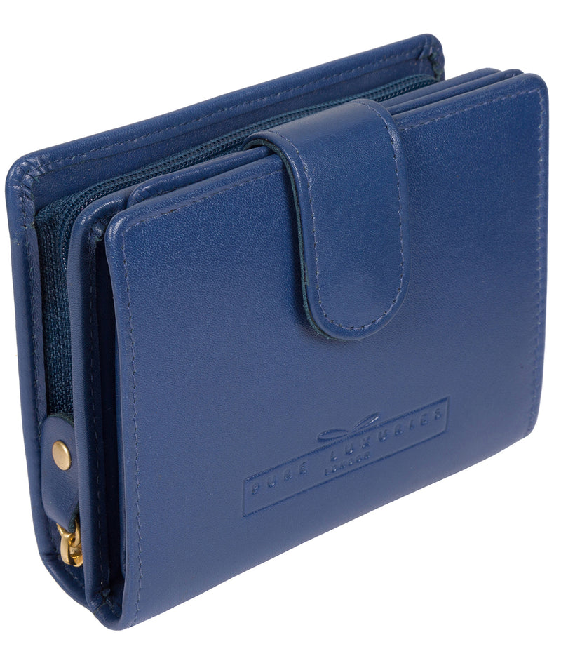 'Tori' Royal Blue Handcrafted Leather RFID Purse