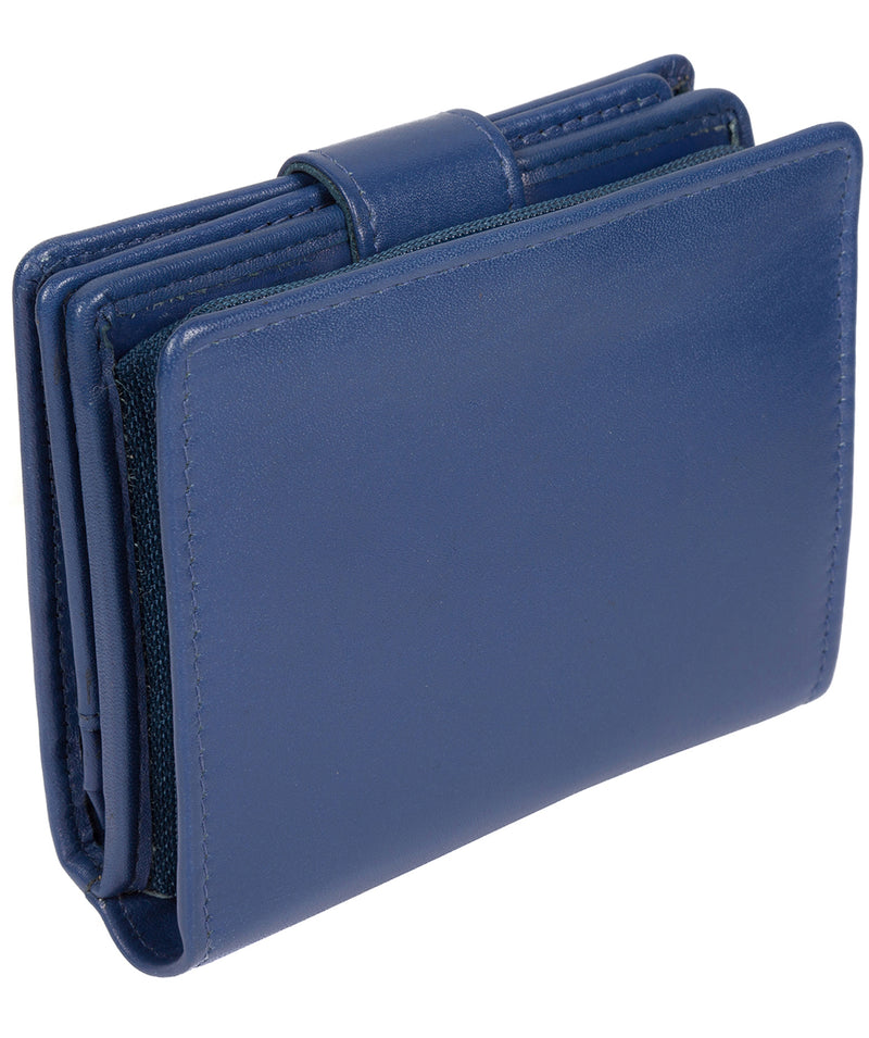 'Tori' Royal Blue Handcrafted Leather RFID Purse image 7