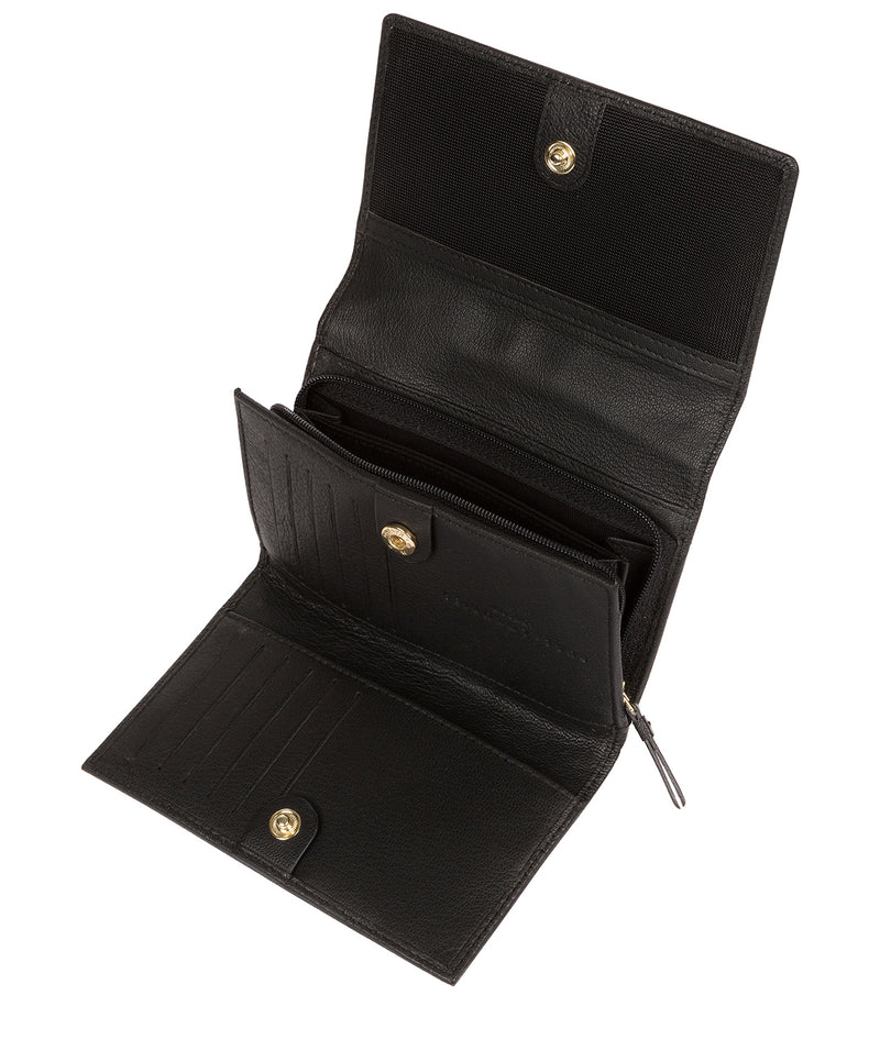 'Swift' Black Leather Tri-Fold Purse image 4