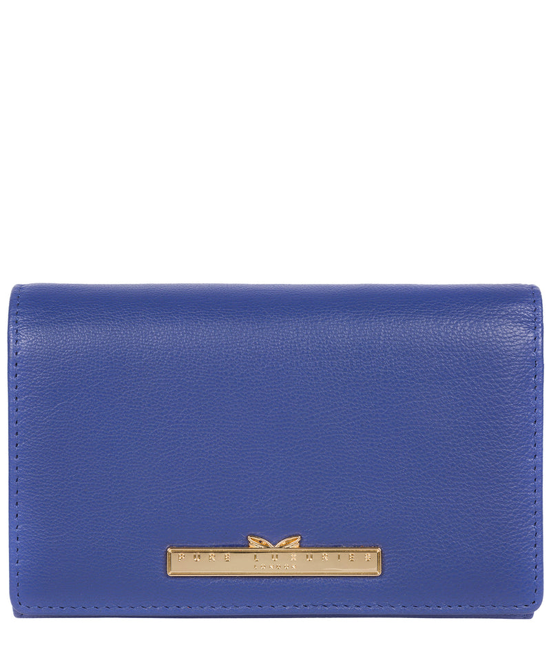 'Swift' Royal Blue Leather Tri-Fold Purse image 1