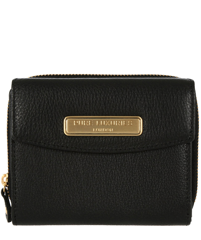 'Christie' Black Fine Leather RFID Purse