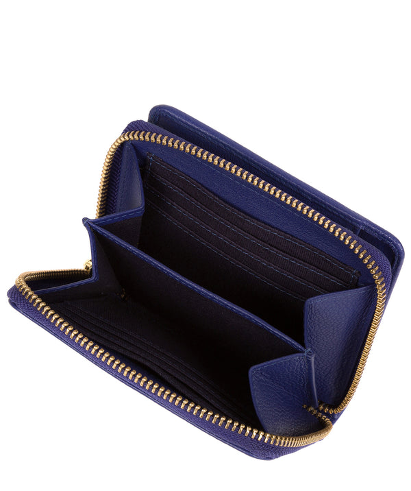 'Piper' Navy Leather Bi-Fold Purse Pure Luxuries London