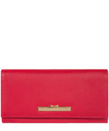 'Wren' Barbados Cherry Leather Tri-Fold Purse Pure Luxuries London