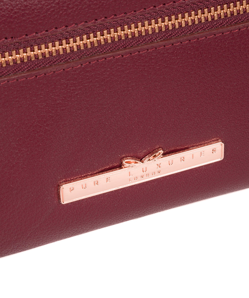 'Starling' Pomegranate Leather Purse image 7