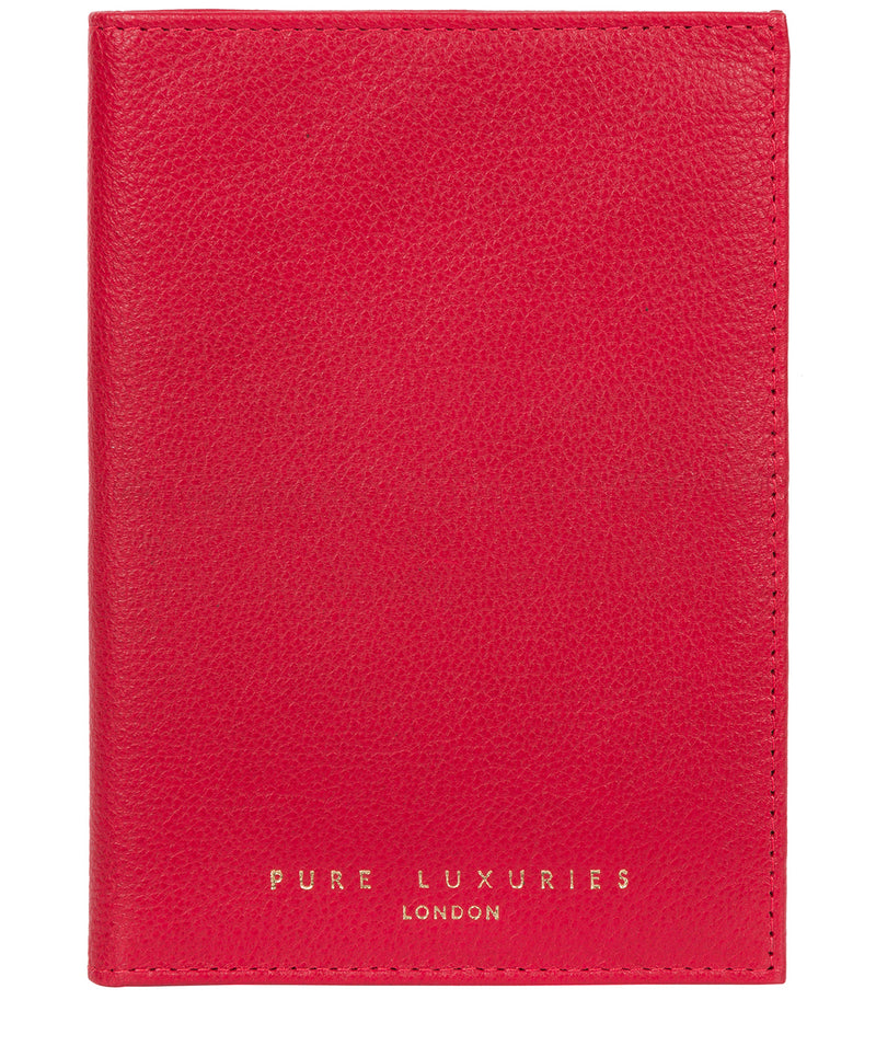'Jet' Barbados Cherry Leather Passport Holder Pure Luxuries London