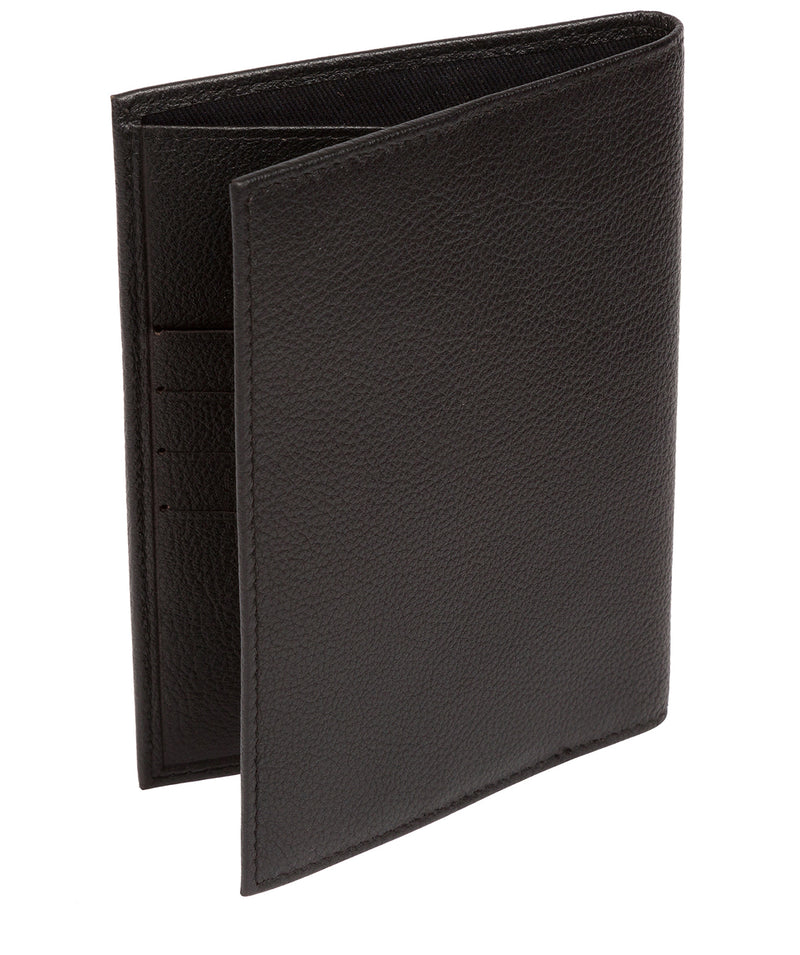 'Jet' Black Leather Passport Holder image 3