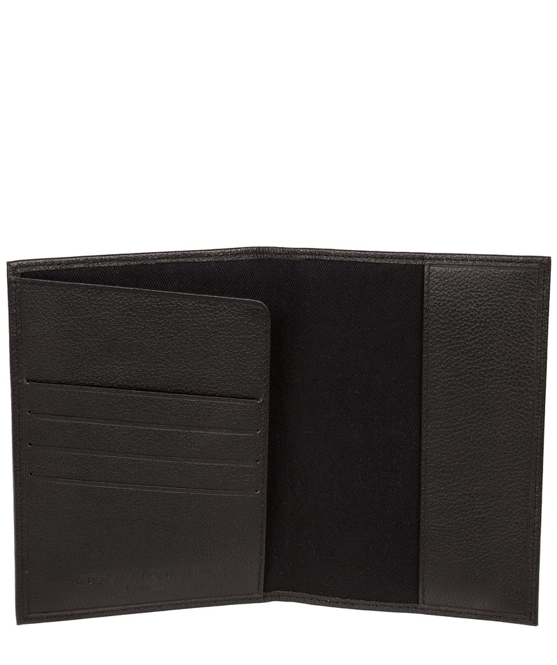 'Jet' Black Leather Passport Holder image 4