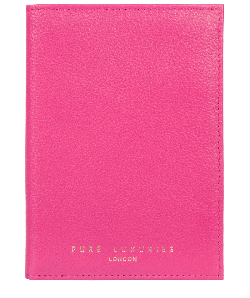 'Jet' Fuchsia Leather Passport Holder image 1