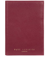 'Jet' Pomegranate Leather Passport Holder image 1