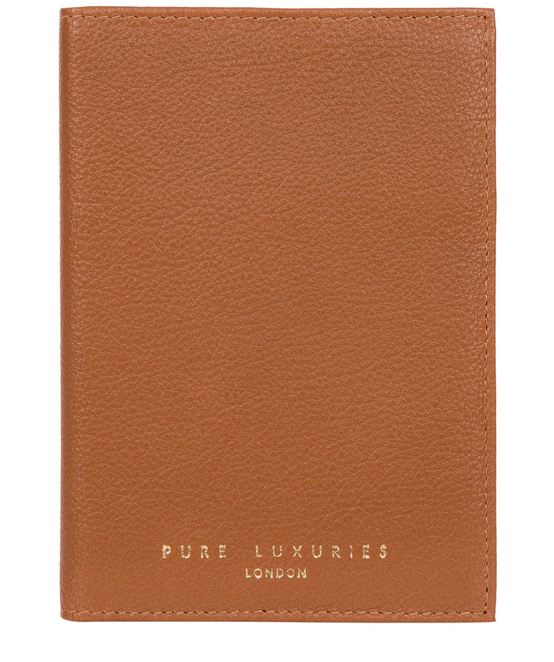 'Jet' Tan Leather Passport Holder image 1