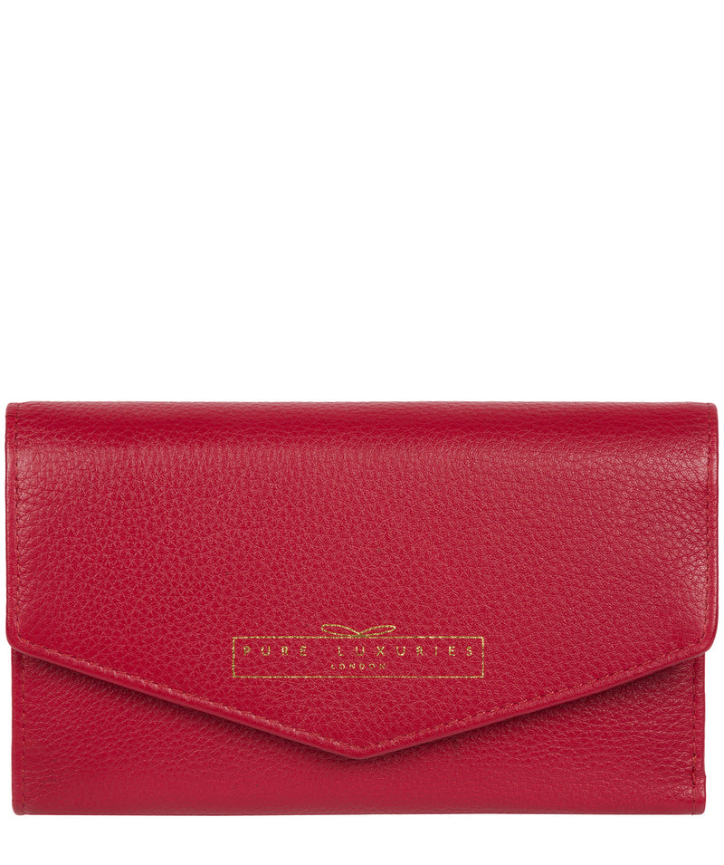 'Yew' Garnet Leather Tri-Fold Purse image 1