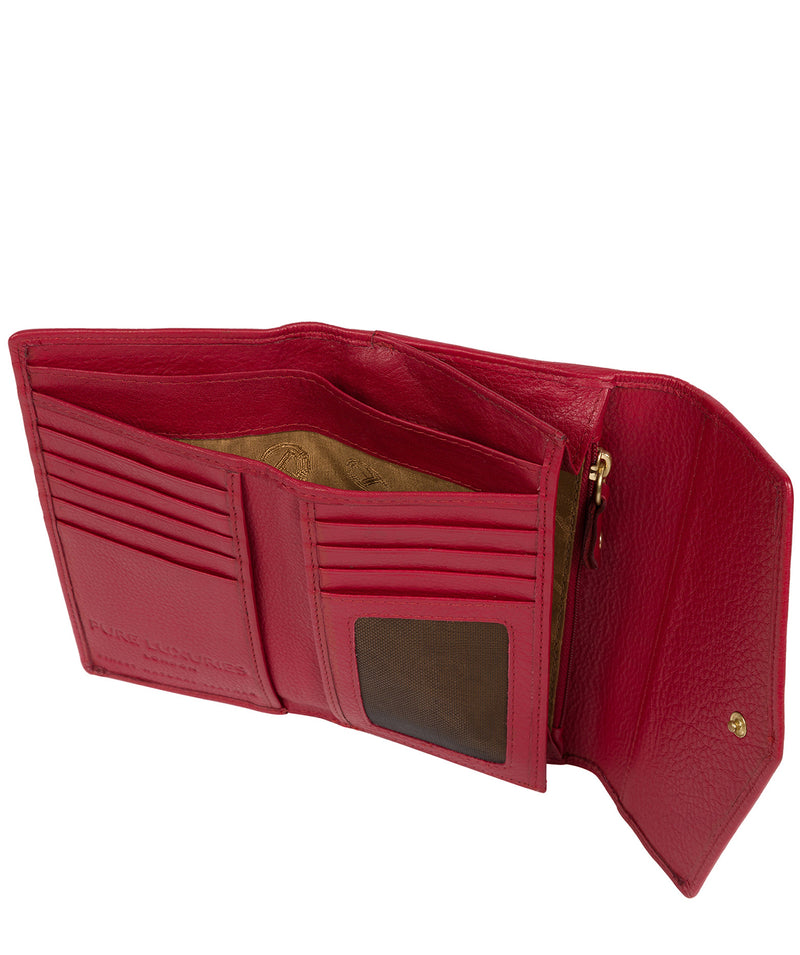 'Yew' Garnet Leather Tri-Fold Purse image 4
