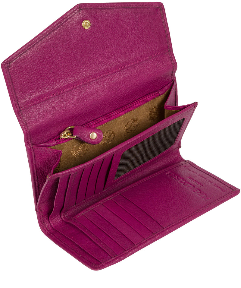 'Yew' Orchid Leather Tri-Fold Purse image 3