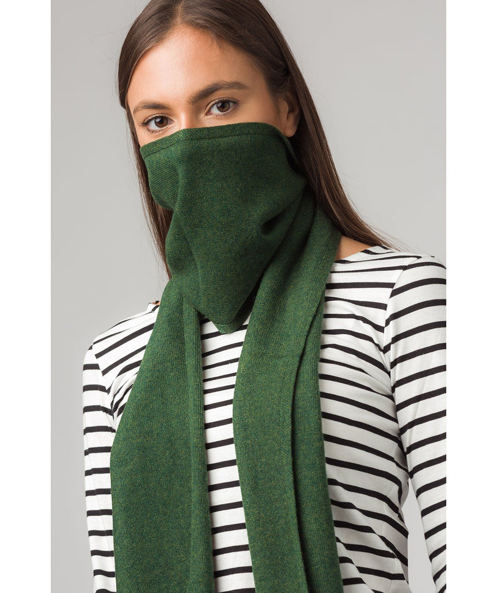Green Cashmere Scarve 'Cambridge' by Pure Luxuries – Pure Luxuries London