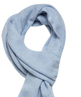'Oxford' Powder Blue 100% Cashmere Scarf Pure Luxuries London