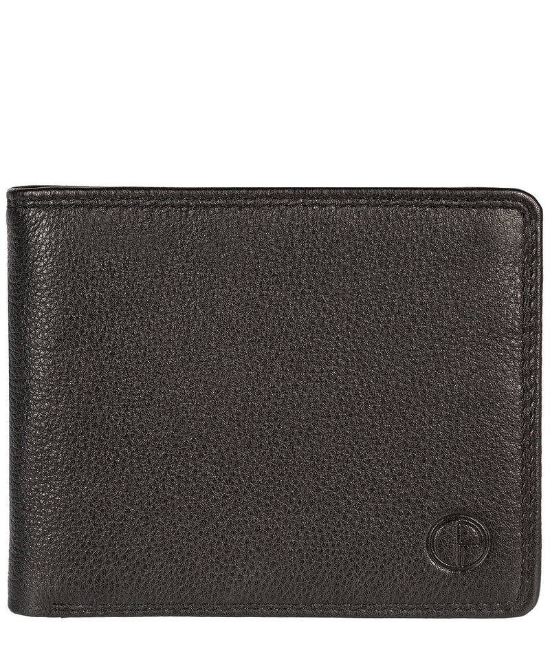 'Fowey' Black Natural Leather Wallet