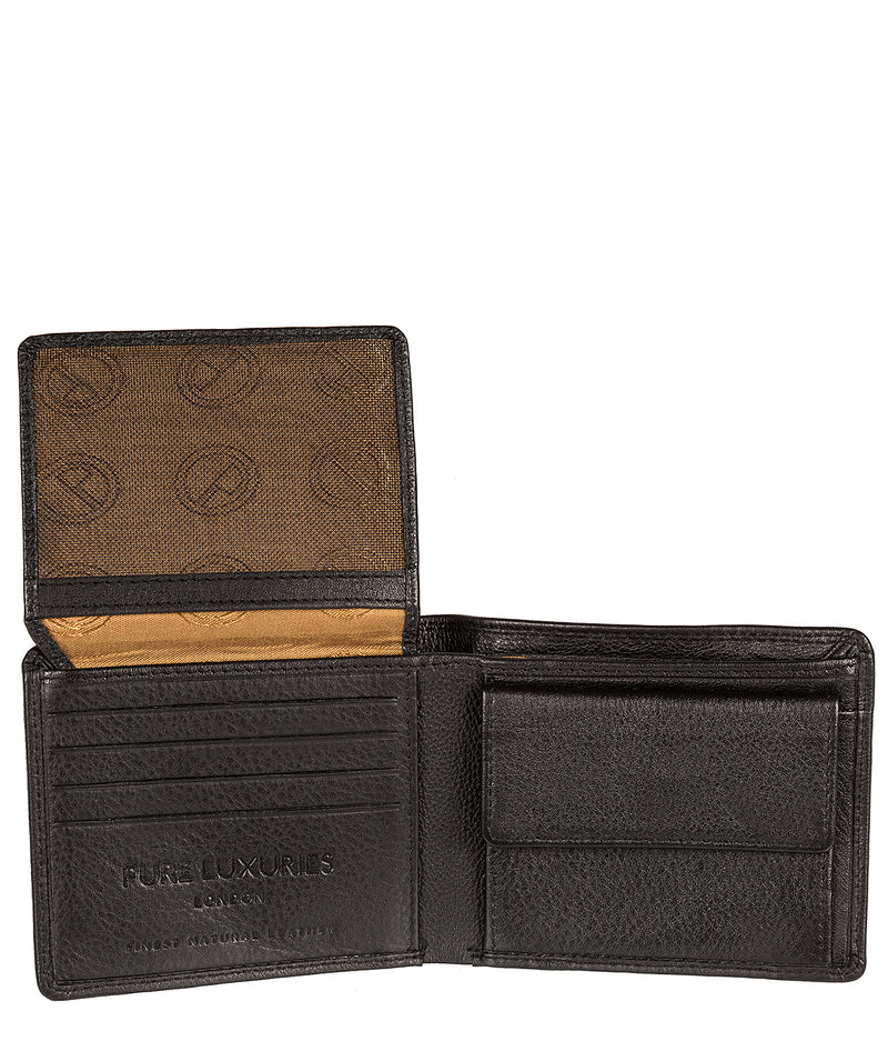 'Fowey' Black Natural Leather Wallet