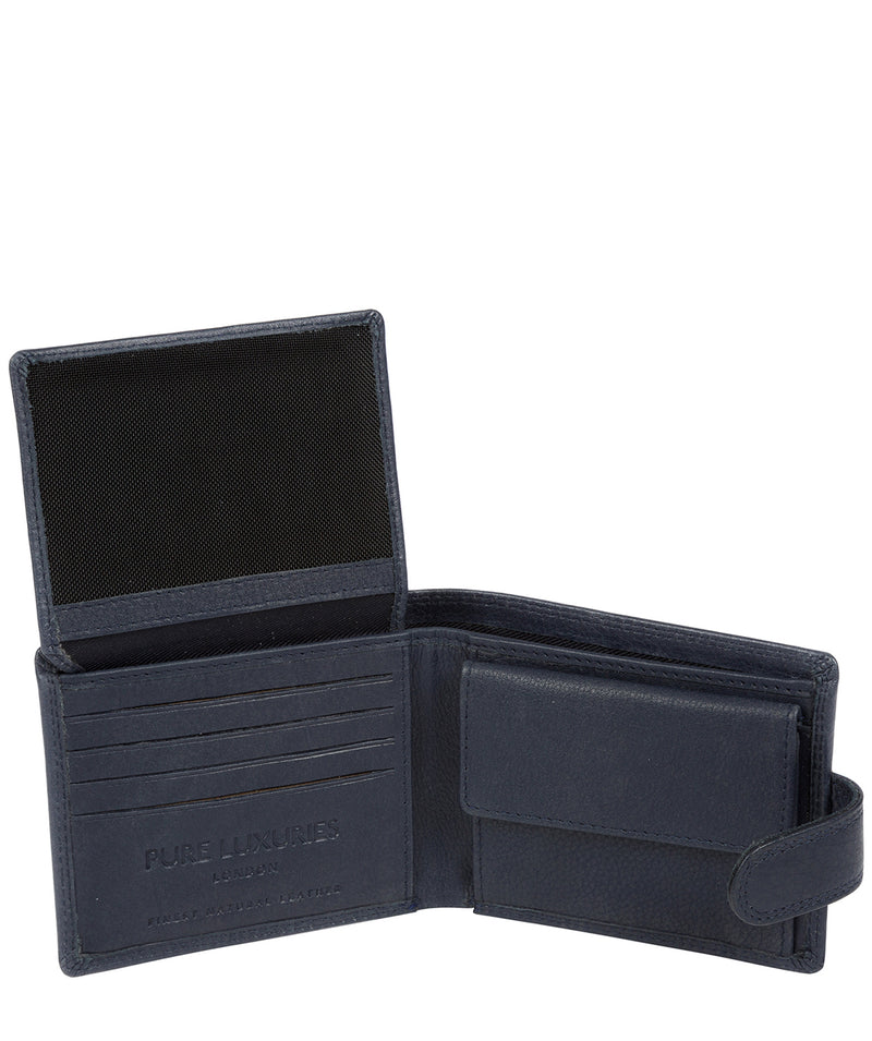 'Thorn' Navy Leather Wallet image 6
