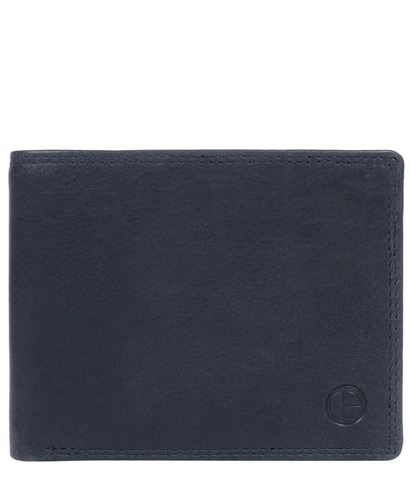 'Aiden' Navy Handcrafted Leather Wallet image 1