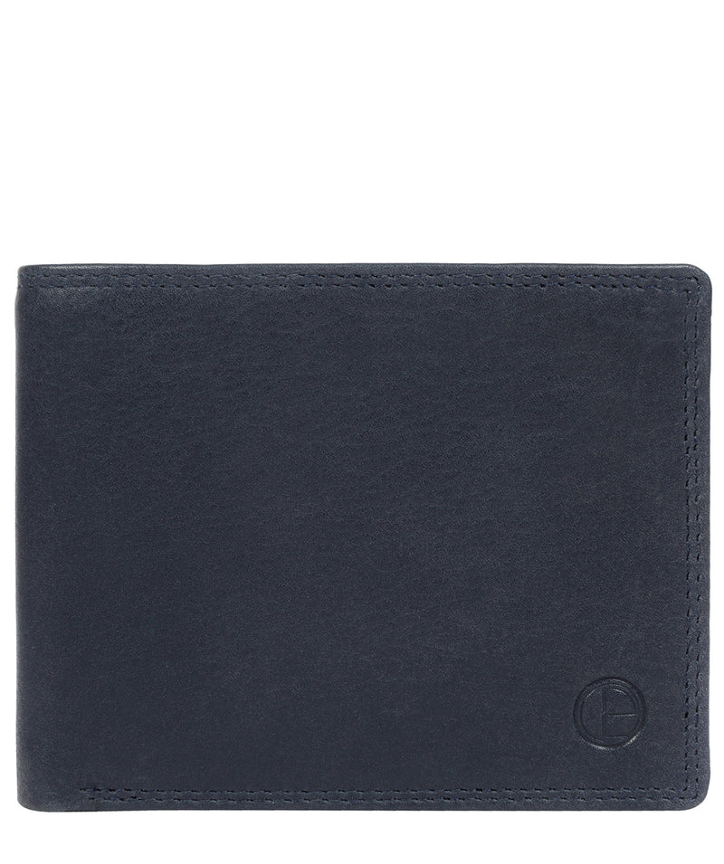 'Aiden' Navy Handcrafted Leather Wallet image 1