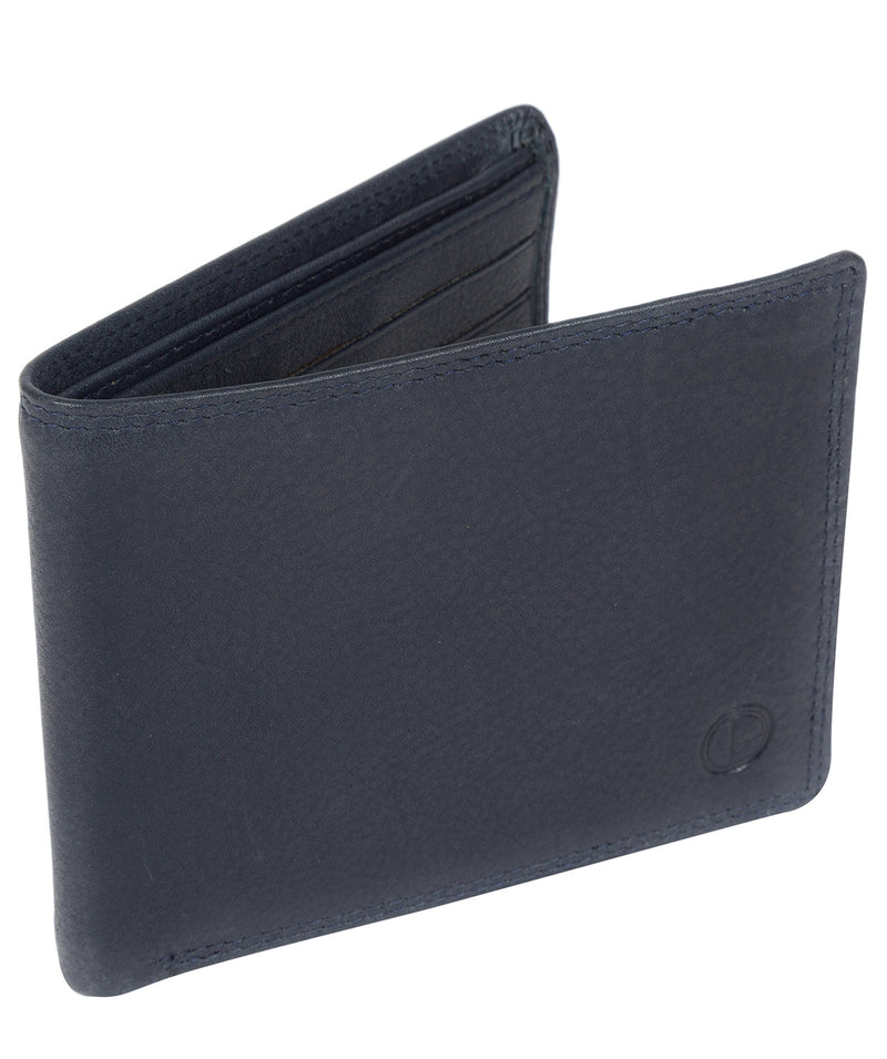 'Aiden' Navy Handcrafted Leather Wallet image 3