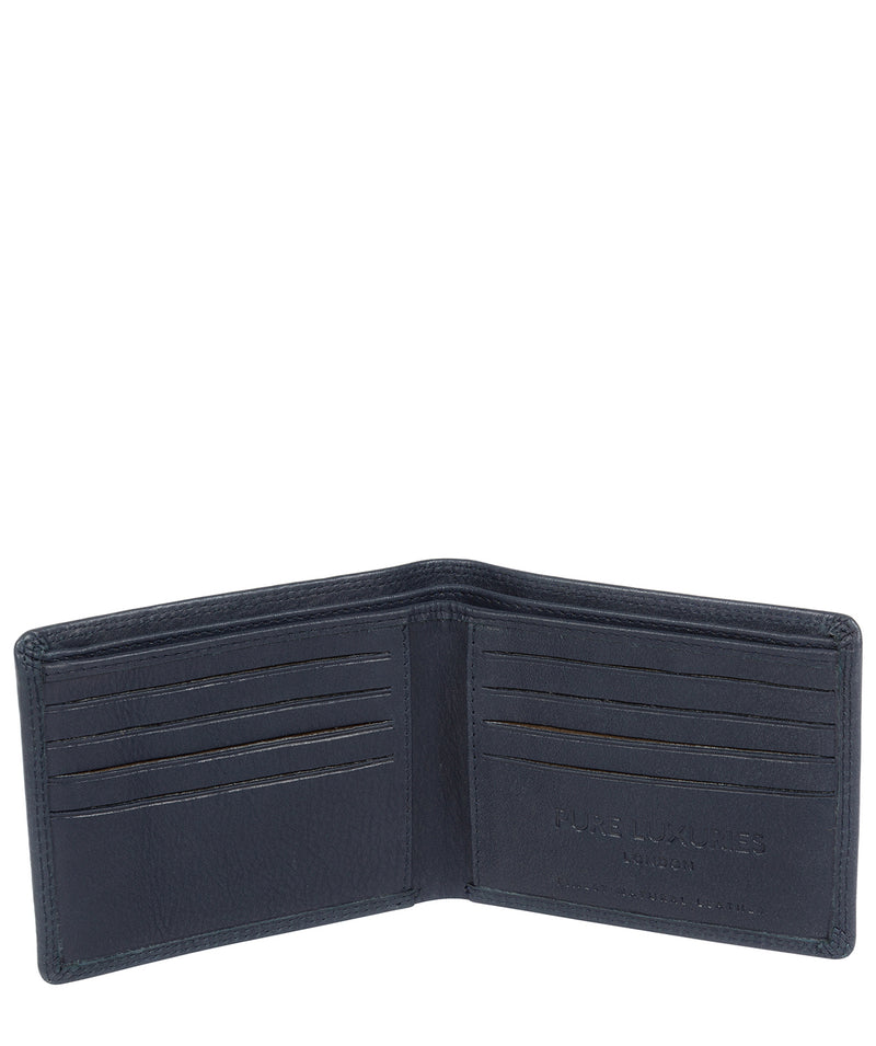 'Aiden' Navy Handcrafted Leather Wallet image 5