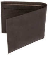 'Soloman' Vintage Black Leather Bi-Fold Wallet image 3