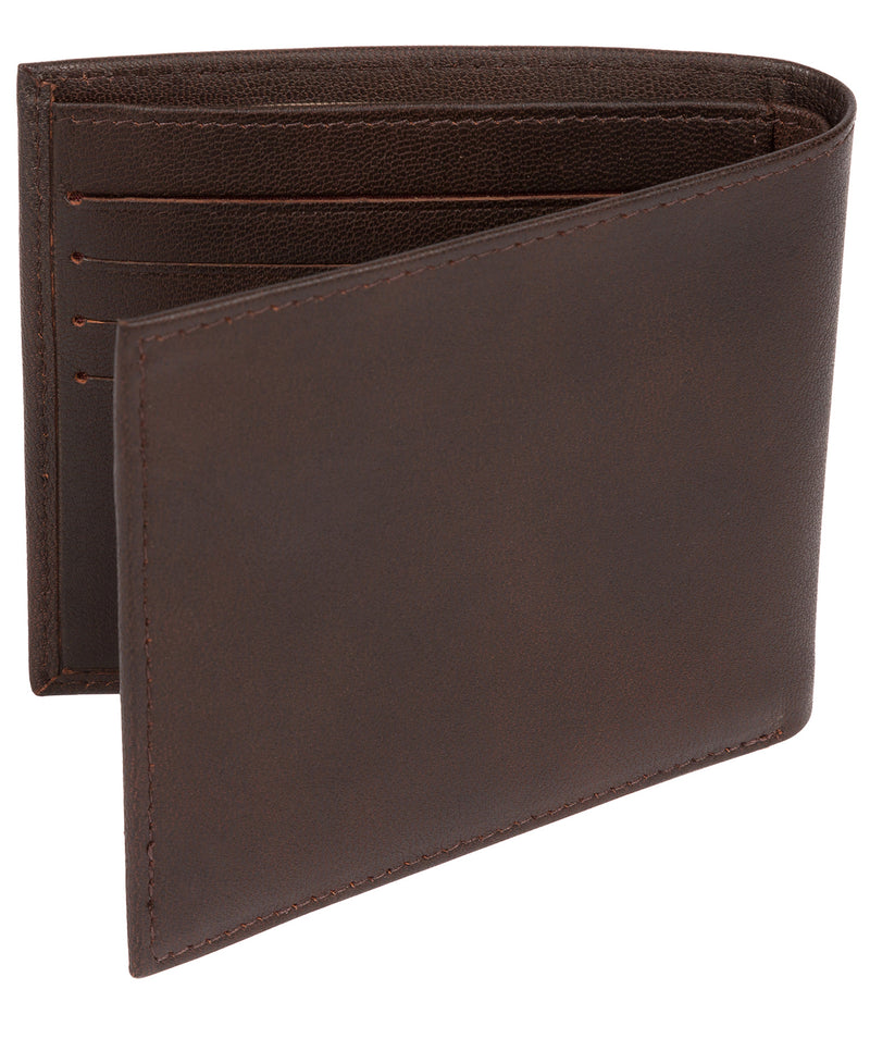 'Soloman' Vintage Brown Leather Bi-Fold Wallet image 3