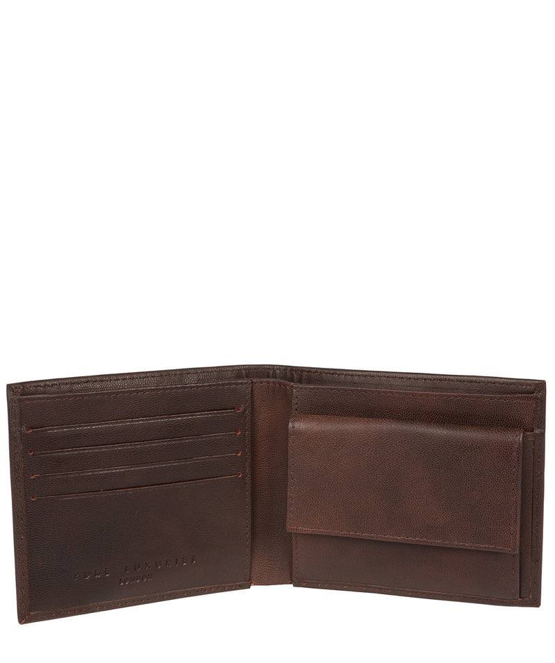 'Soloman' Vintage Brown Leather Bi-Fold Wallet image 4