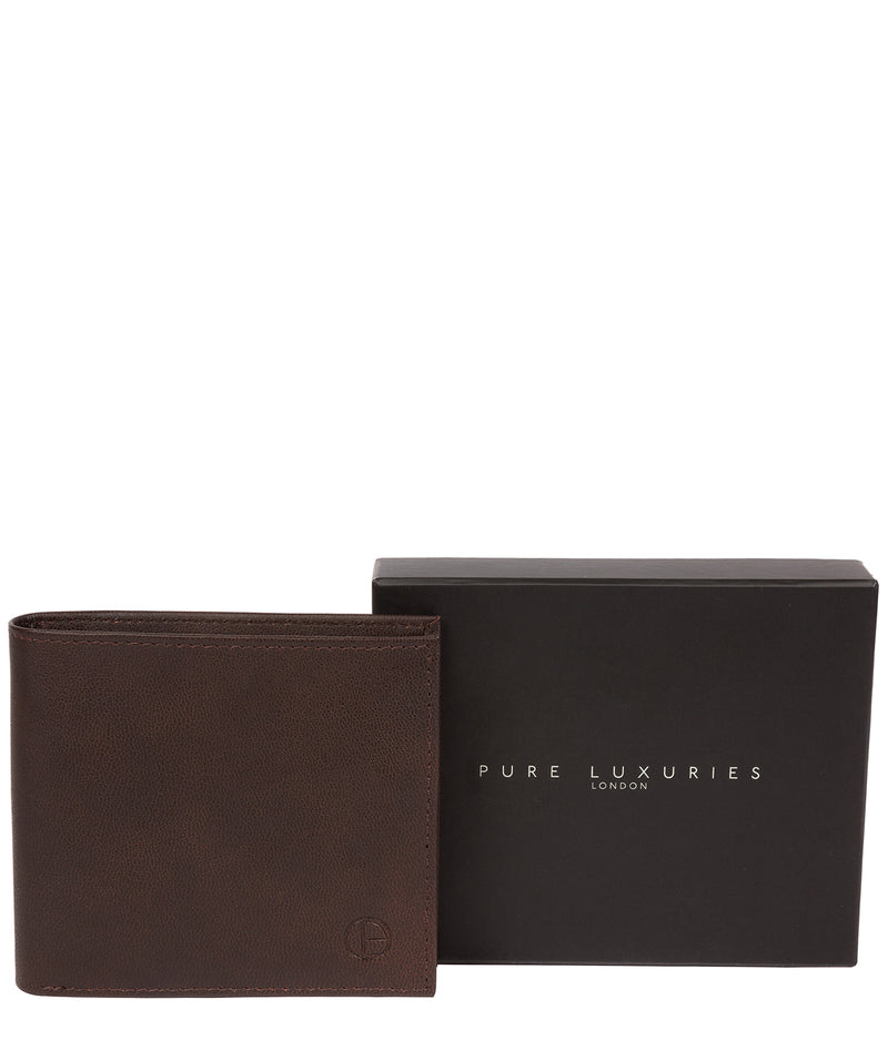 'Soloman' Vintage Brown Leather Bi-Fold Wallet image 6