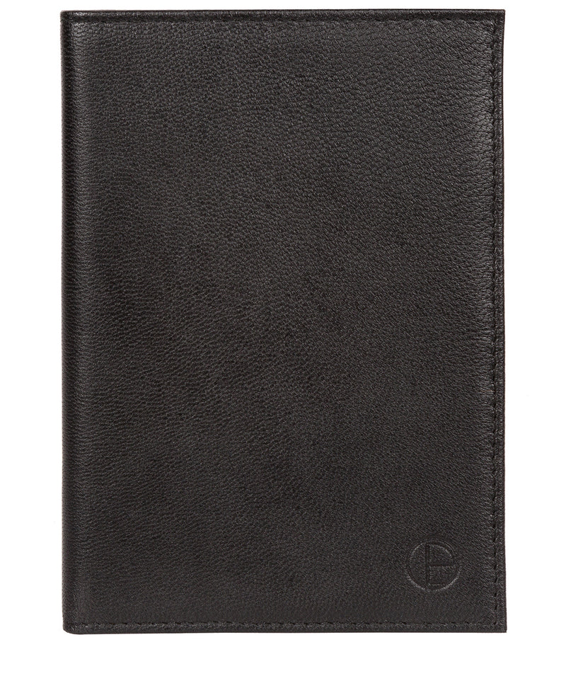 'Plane' Black Leather Passport Holder image 1