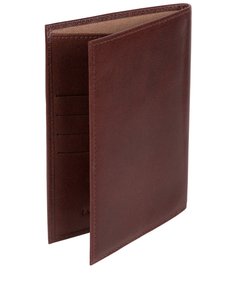 'Plane' Dark Brown Leather Passport Holder image 3