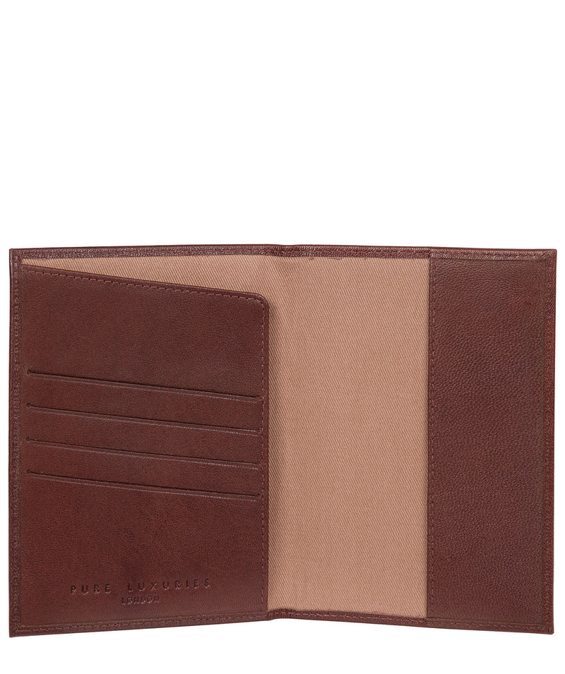 'Plane' Dark Brown Leather Passport Holder image 4