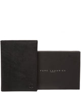 'Explore' Black Leather Passport Case image 5