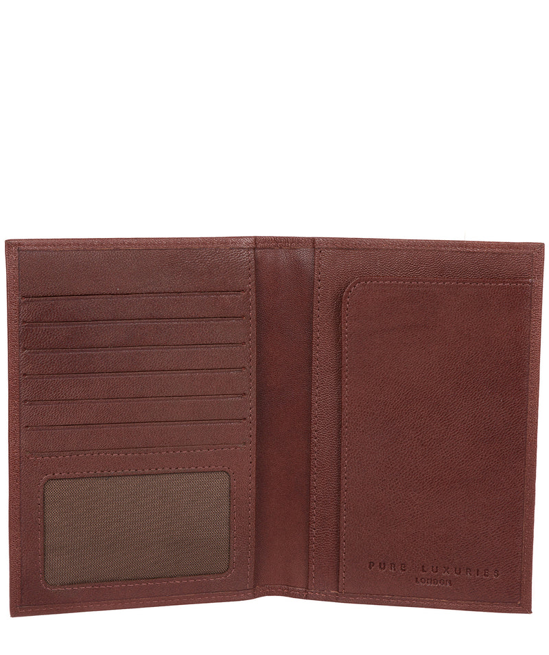 'Explore' Dark Brown Leather Passport Case image 4