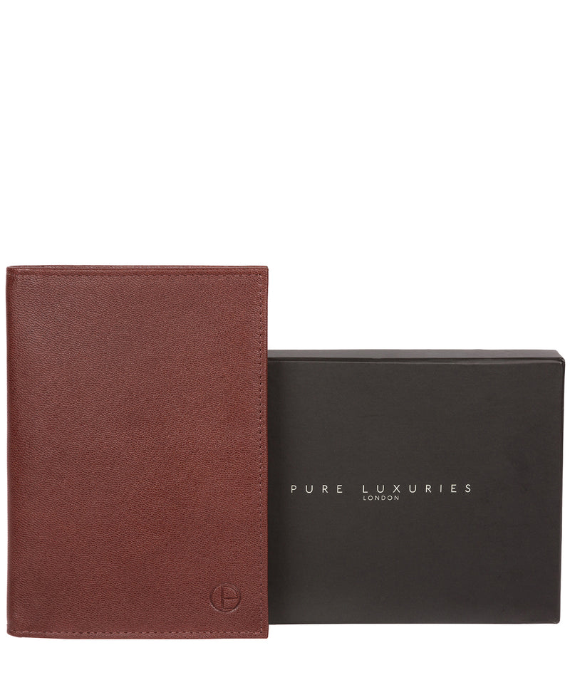 'Explore' Dark Brown Leather Passport Case image 5