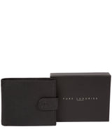'Charles' Black Leather Bi-Fold Wallet image 6