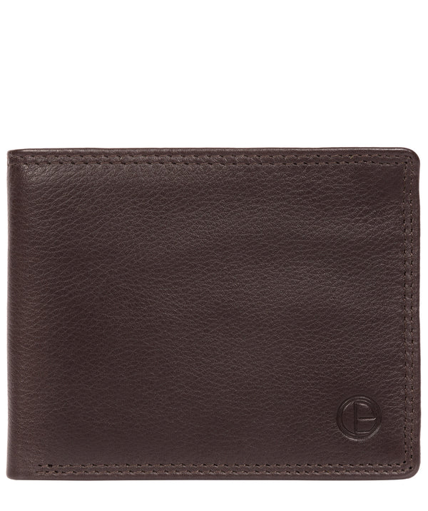'Baltimore' Black Coffee Leather Bi-Fold Wallet image 1