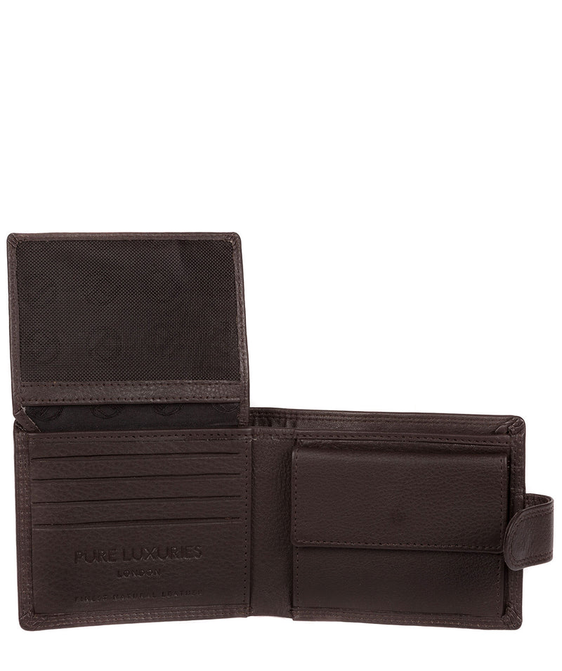 'Spitfire' Black Coffee Leather Bi-Fold Wallet image 3